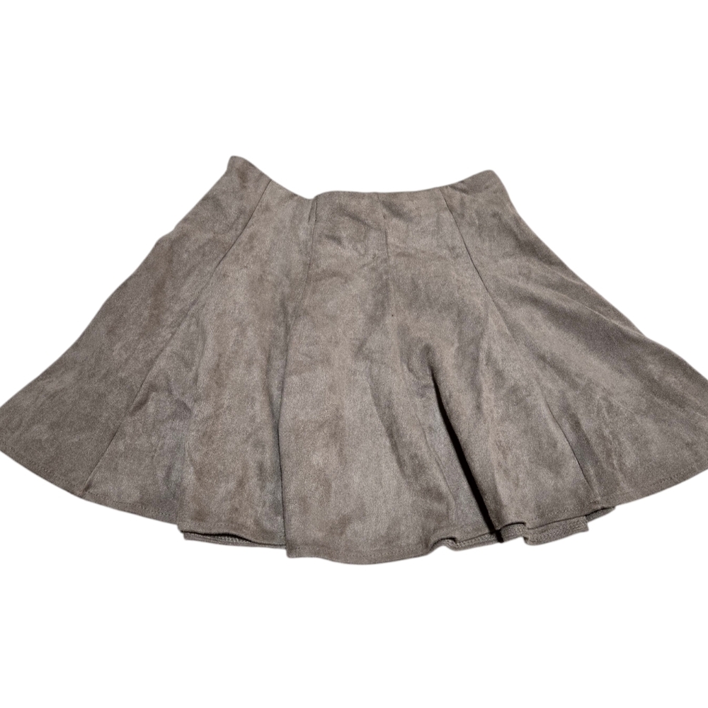 She + Sky Taupe Flared Mini Skirt